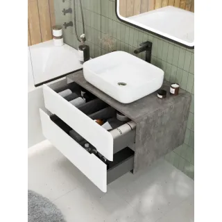 Тумба под раковину ArtMax Genova AM-Genova-800-2C-SO-BC 80 см бетон бромо