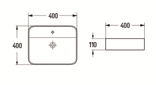 Раковина-чаша CeramaLux 78574 белая 40 см