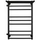 Полотенцесушитель водяной Indigo Brace LBCW80-50PBRL-б/п-60 с полкой 80x50 см чёрный муар