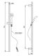 Душевой гарнитур Paini Bergamo R BRCR121L7R 70см хром