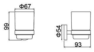 Стакан Timo Saona чёрный 13031/03