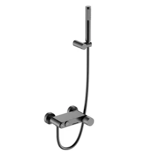 Смеситель для ванны и душа Boheme Stick Diamond 123-GM оружейная сталь