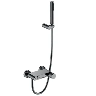 Смеситель для ванны и душа Boheme Stick Touch 123-SGM.2 оружейная сталь