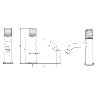 Смеситель для раковины Boheme Stick Spirale 121-CB.4 брашированная медь