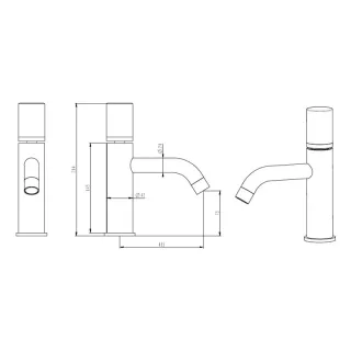 Смеситель для раковины Boheme Stick Linea 121-NB.3 никель брашированный
