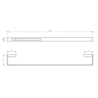 Полотенцедержатель Boheme Q 10942-GM 60 см оружейная сталь