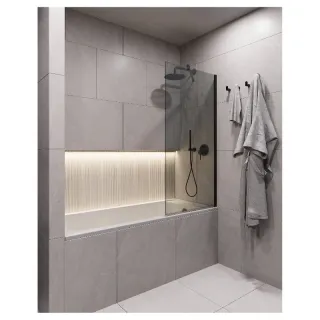 Шторка на ванну Timo T23 60 см чёрный