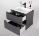 Тумба под раковину Style Line Марелла 60 Люкс Plus СС-00002406 серый матовый