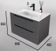 Тумба под раковину Style Line Марелла 80 Люкс Plus СС-00002412 серый матовый