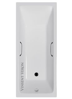 Ванна чугунная Vinsent Veron Square VSQ1707045H 140x70см с отверстиями для ручек