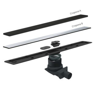 Душевой лоток Pestan Confluo Frameless Line 300 Black Glass