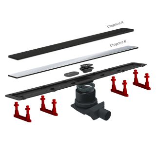 Душевой лоток Pestan Confluo Frameless Line 750 Black Glass