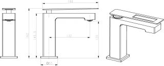 Смеситель для раковины Boheme Q хром/золото 141-CRG