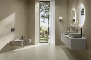 Подвесное биде Kludi Resa S 27BIW01O2 светло-серый матовый