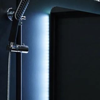 Зеркало Armadi Art Vallessi с подсветкой и полкой антрацит 80см 551/2