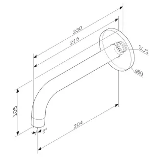 Излив для ванны AM.PM X-Joy F85B70022 черный