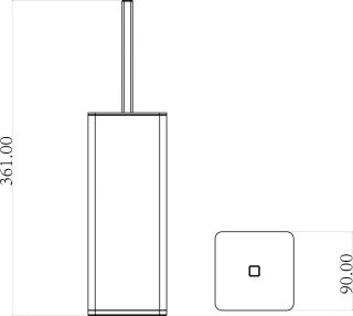 Щётка для туалета Boheme белый/хром 10949-W-CR