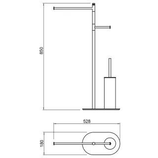 Стойка в ванную комнату Timo Saona 13085/13 никель матовый