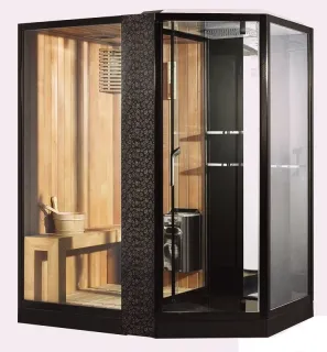 Душевая кабина Orans SR-89103LS 89103LBLH 180x130 см профиль чёрный стекло прозрачное