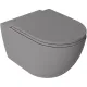 Подвесной унитаз Isvea Vea Rondo 10VA02002SV-2V безободковый серый камень матовый