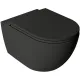 Подвесной унитаз Isvea Vea Rondo 10VA02002SV-2N безободковый чёрный матовый