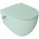 Подвесной унитаз Isvea Infinity 10NFS1005I-2T безободковый с функцией биде мятно-зелёный матовый