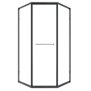 Душевой уголок Timo T35R 100x100 см правый чёрный
