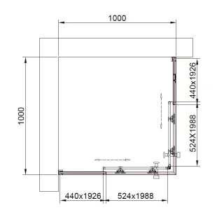 Душевой уголок Timo T41 100x100 см чёрный