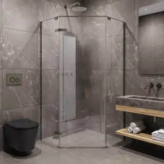 Душевой уголок Timo T67 100x100 см никель