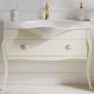 Напольная тумба под раковину Clarberg Borgia BOR0111BG 115см слоновая кость/патина золото