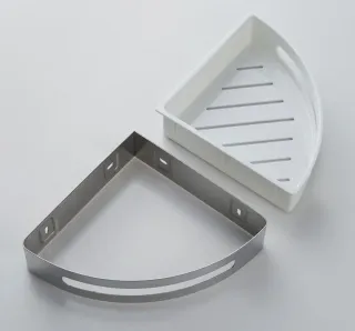 Полка угловая Timo Luiro 18577/00 хром/белый