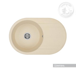 Мойка кухонная Акватон Амира 78см шампань