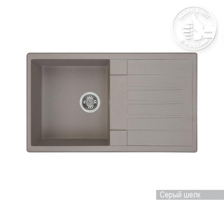 Мойка кухонная Акватон Верона 86 см серый шелк