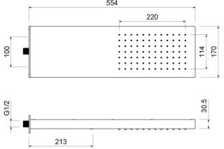 Верхний душ Aquatek AQ2084CR хром