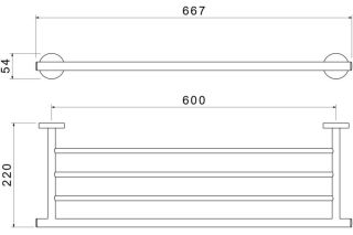 Полка для полотенец Aquatek Оберон AQ4222MB черный