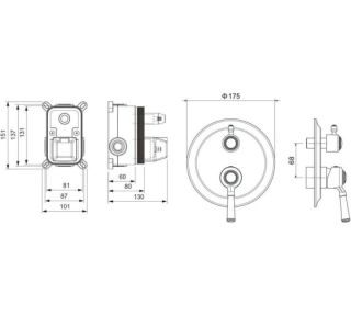 Смеситель для душа Aquatek Классик AQ1546MB черный