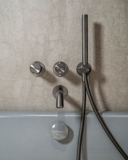 Встраиваемый излив для ванны Gessi 316 54008.239 брашированная сталь