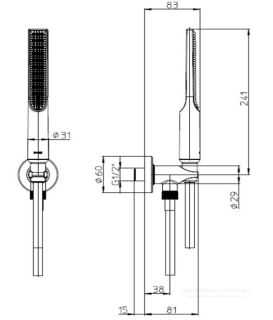 Душевая лейка Bossini Apice CE3004C.045 белый матовый