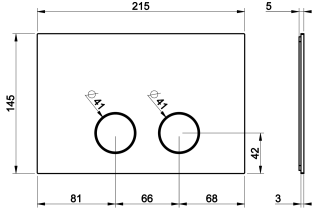 Клавиша смыва Gessi Total Look 54617.239 к инсталляциям TECEProfil и TECEBox брашированная сталь