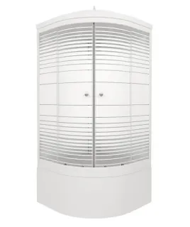 Душевая кабина Triton Стандарт-Полосы Щ0000061836 90x90 см профиль белый стекло с узором