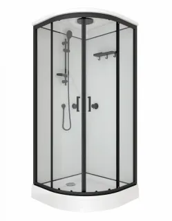 Душевая кабина Triton Прайм-Блэк Щ0000071581 90x90 см профиль чёрный стекло прозрачное