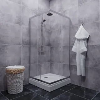 Душевой уголок Triton Вента Щ0000049619 100x100 см профиль хром стекло прозрачное