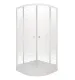 Душевой уголок Triton Стандарт-Полосы Щ0000061793 100x100 см профиль белый стекло с узором
