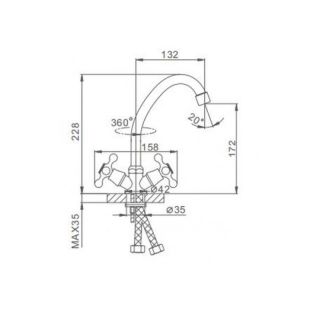 Смеситель для кухни Frap F4012-2 хром