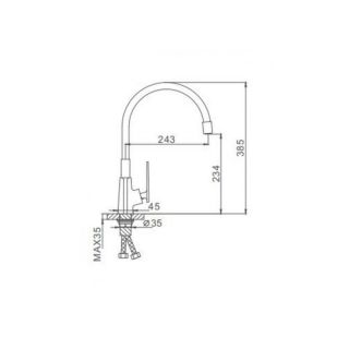 Смеситель для кухни Frap F4457 черный хром
