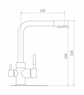 Смеситель для кухни Tolero Высокий дуо серый металлик 627574