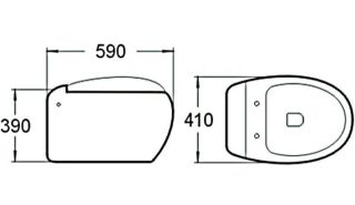 Унитаз подвесной SantiLine SL-5001 сиденье с микролифтом белый