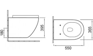 Унитаз подвесной SantiLine SL-5002MB безободковый чёрный матовый