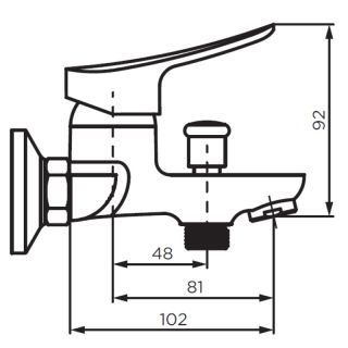 Смеситель для ванны/душа Dorff Norma D1010000