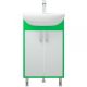 Тумба под раковину Corozo Спектр 50см белый/зелёный SD-00000684